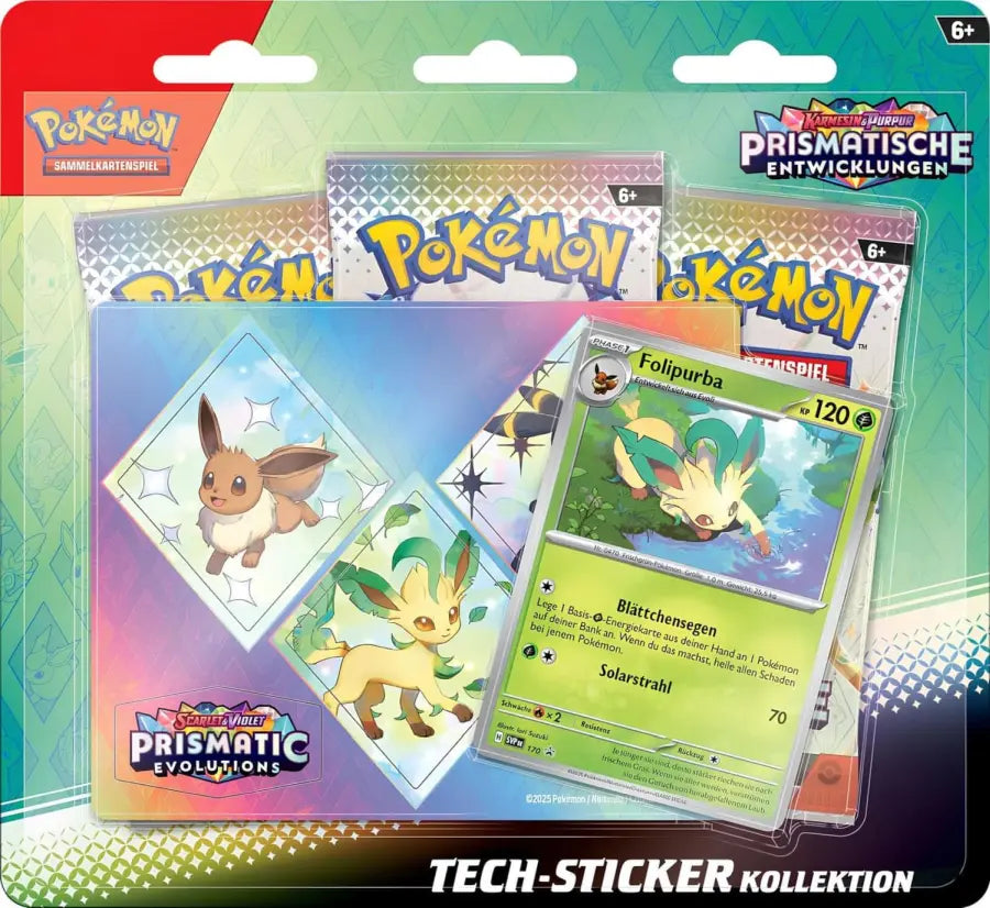 POKEMON Prismatische Entwicklungen Tech Sticker Kolletktion (Deutsch)