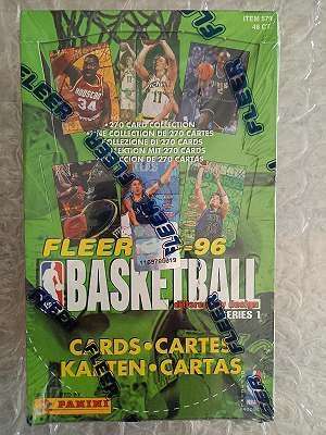 NBA 1995-96 Fleer Basketball Trading Cards Series 1 Sealed Box 48 Packs