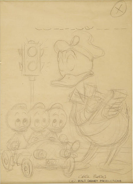 ORIGINAL ART Carl Barks Walt Disney's Comics and Stories #242 Cover (Preliminary) (Dell, 1960)