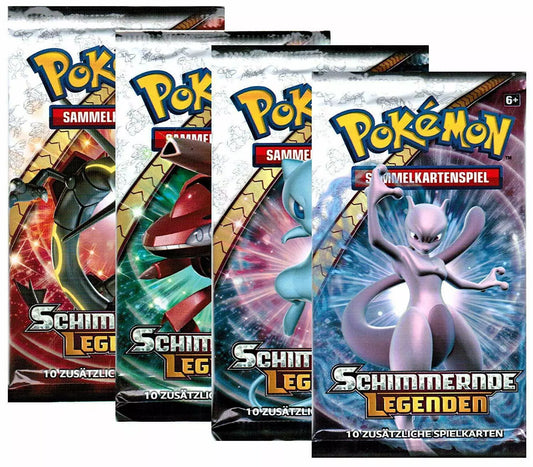 POKEMON Schimmernde Legenden  4 Booster  DEUTSCH