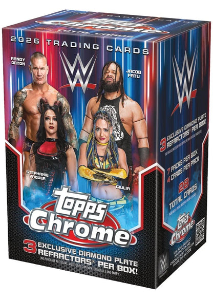 Topps Chrome WWE Wrestling 2026 Blaster Value Box