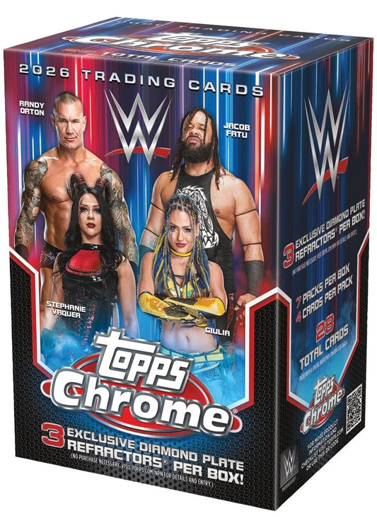 Topps Chrome WWE Wrestling 2026 Blaster Value Box