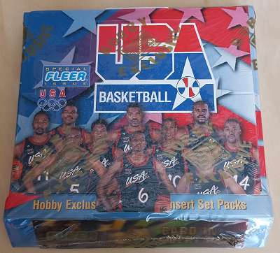 NBA 1996 Fleer/ Skybox USA Basketball Hobby Exclusive sealed card box (3D packs) 1 Sealed Box 18 Packs