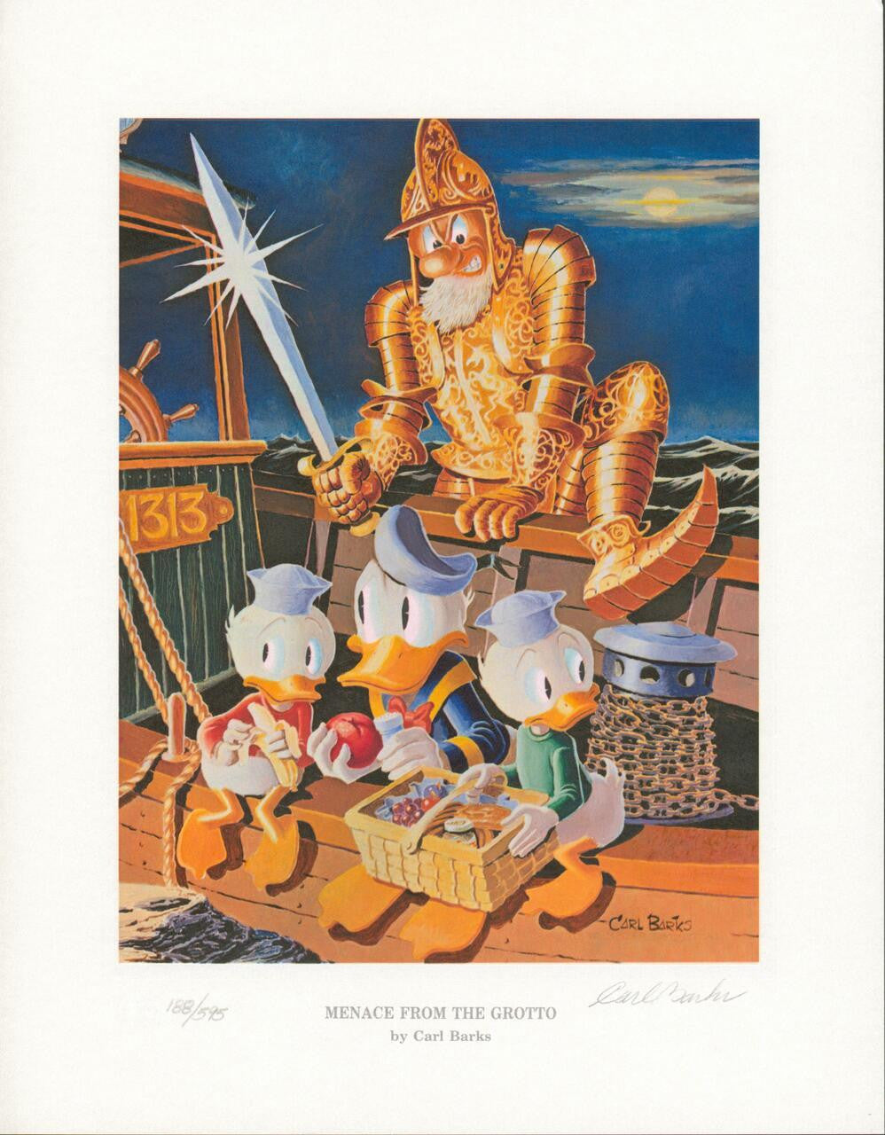 BARKS LITHOGRAPHIE  Menace from the Grotto (1996) (Signed Limited Edition, 595 Ex)