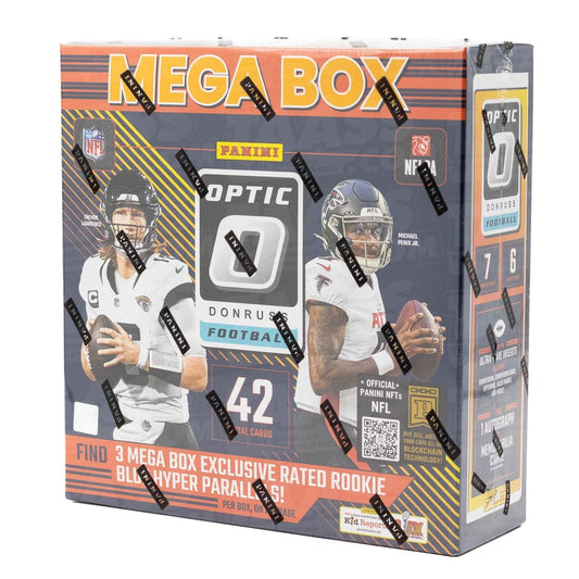 NFL 2024 Panini Donruss Optic Football Mega Box (1 auto oder memo)