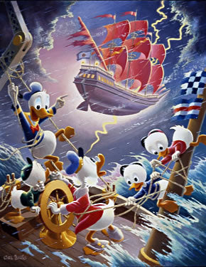 BARKS LITHOGRAPHIE  Afoul of the Flying Dutchman (Signed Limited Edition, 345 Ex)