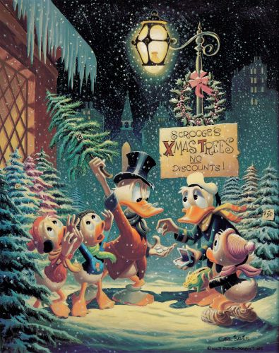 BARKS Mini LITHOGRAPHIE A Christmas Trimming Signed Limited Edition Lithograph (1999) 595 Ex