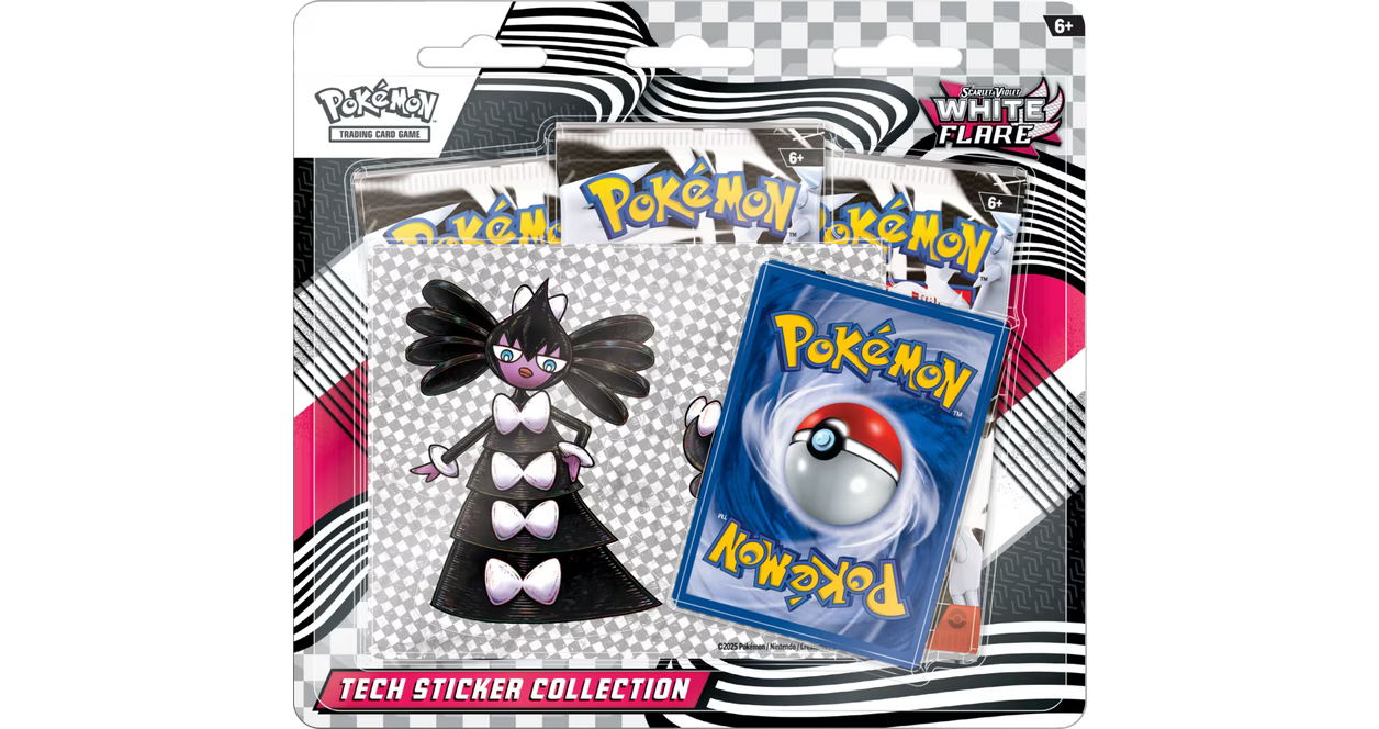 POKEMON White Flare Tech Sticker Collection 3er Blister  EN