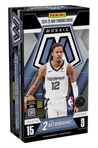 NBA 2024-25 Panini Mosaic Basketball Hobby box (2 Auto)