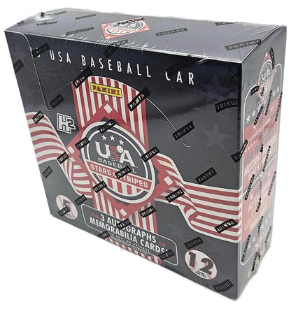 MLB 2025 Panini USA Stars & Stripes Baseball Hobby Hybrid H2 Box (3 Autographed or Memo)