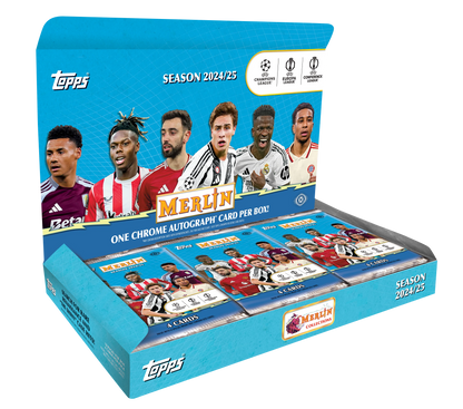 SOCCER 2024-25 Topps Merlin UCC - 12 Hobby Boxen im CASE