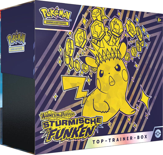 POKEMON Top-Trainer-Box Karmesin & Purpur – Stürmische Funken (Deutsch)