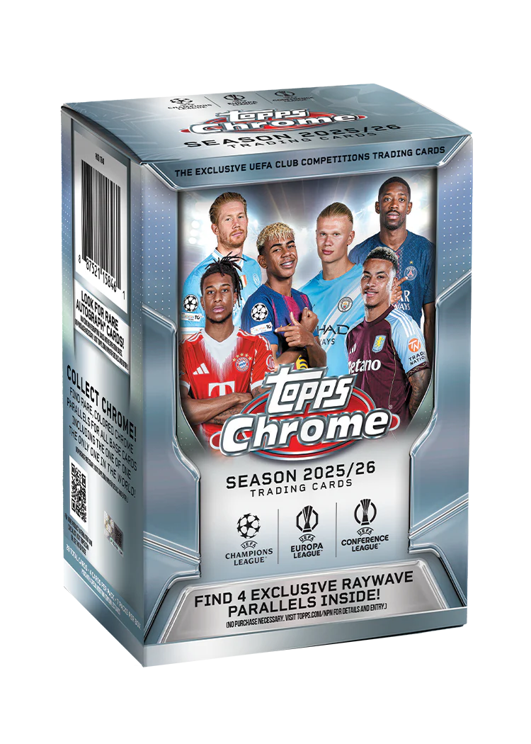 Topps Chrome UEFA Club Competitions UCC 2025/26 Value - Blaster Box