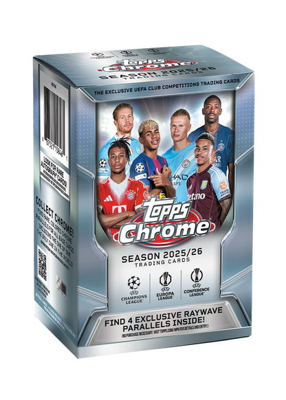 Topps Chrome UEFA Club Competitions UCC 2025/26 Value - Blaster Box