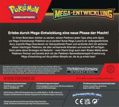 POKEMON Mega-Entwicklung 36er Booster Box DE