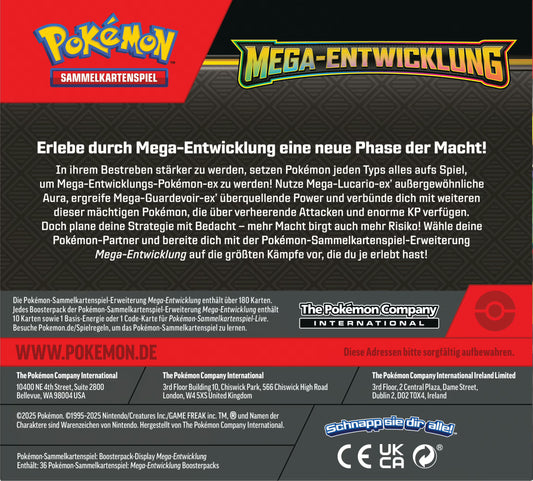 POKEMON Mega-Entwicklung 36er Booster Box DE