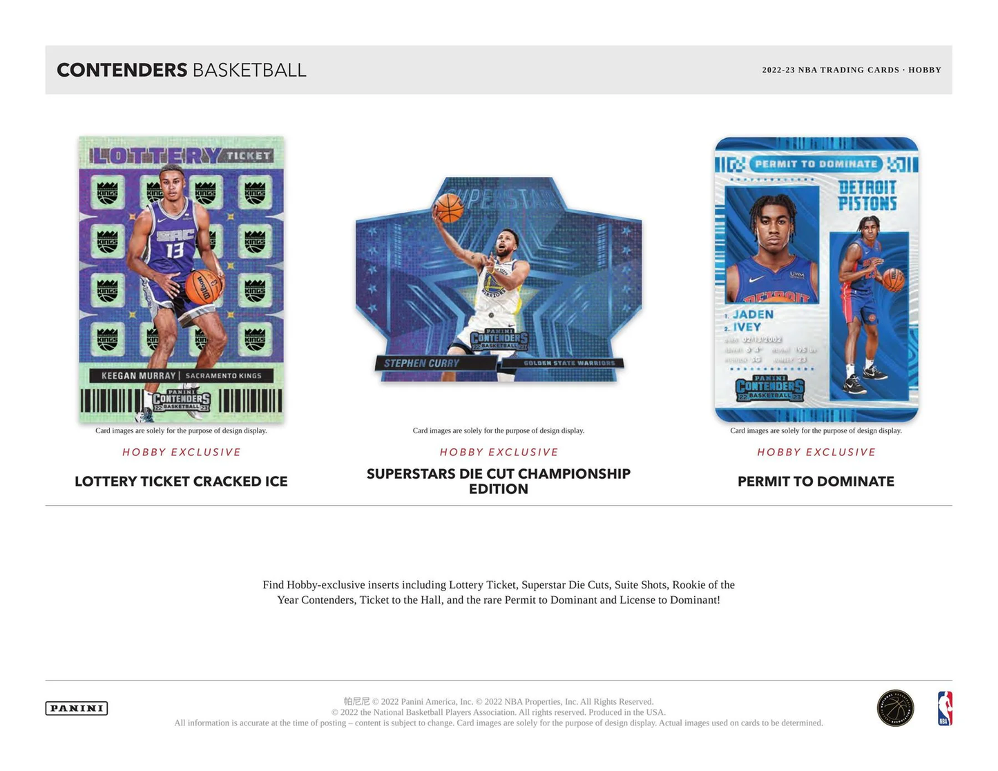 NBA 2022-23 Panini Contenders Basketball Hobby box (2) Autographed Card