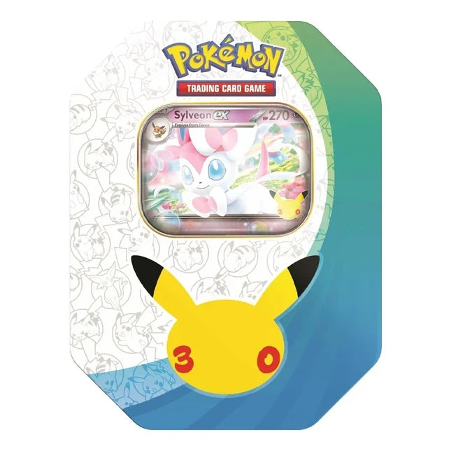 POKEMON 30th Celebrations Sylveon (or Greninja) EX Tin # 1 or 2 EN