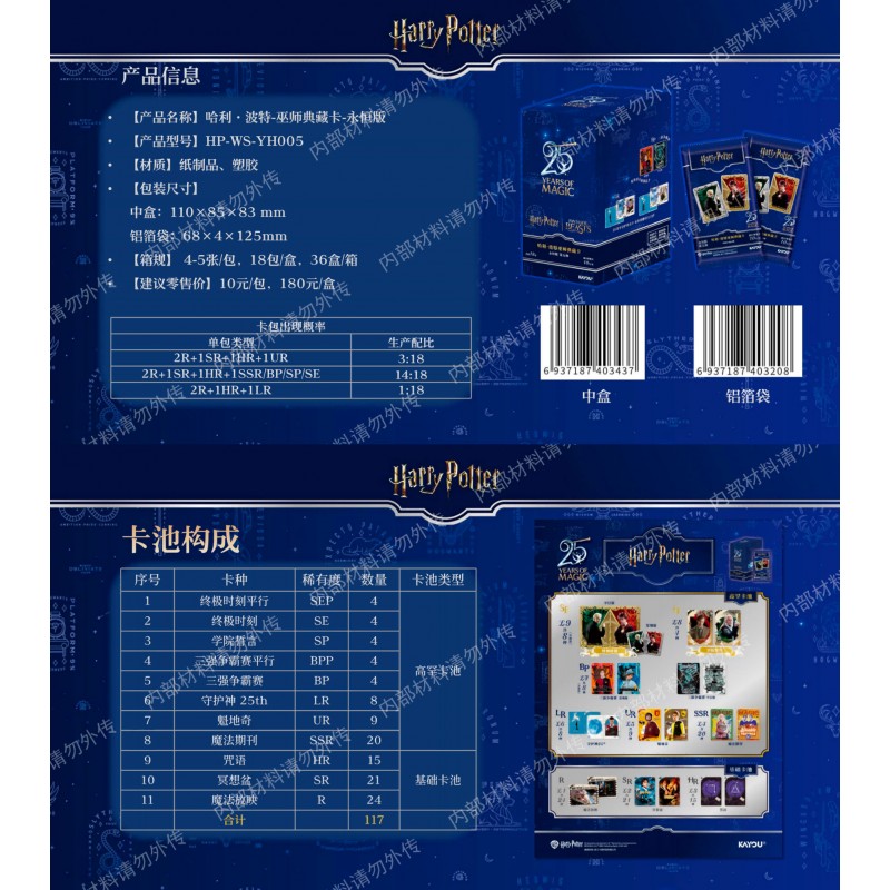 HARRY POTTER - KAYOU- 25 Years Sammelkarten Box