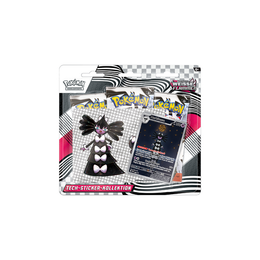 POKEMON Schwarze Blitze & Weiße Flammen Tech Sticker-Kollektion 2er Set  DE