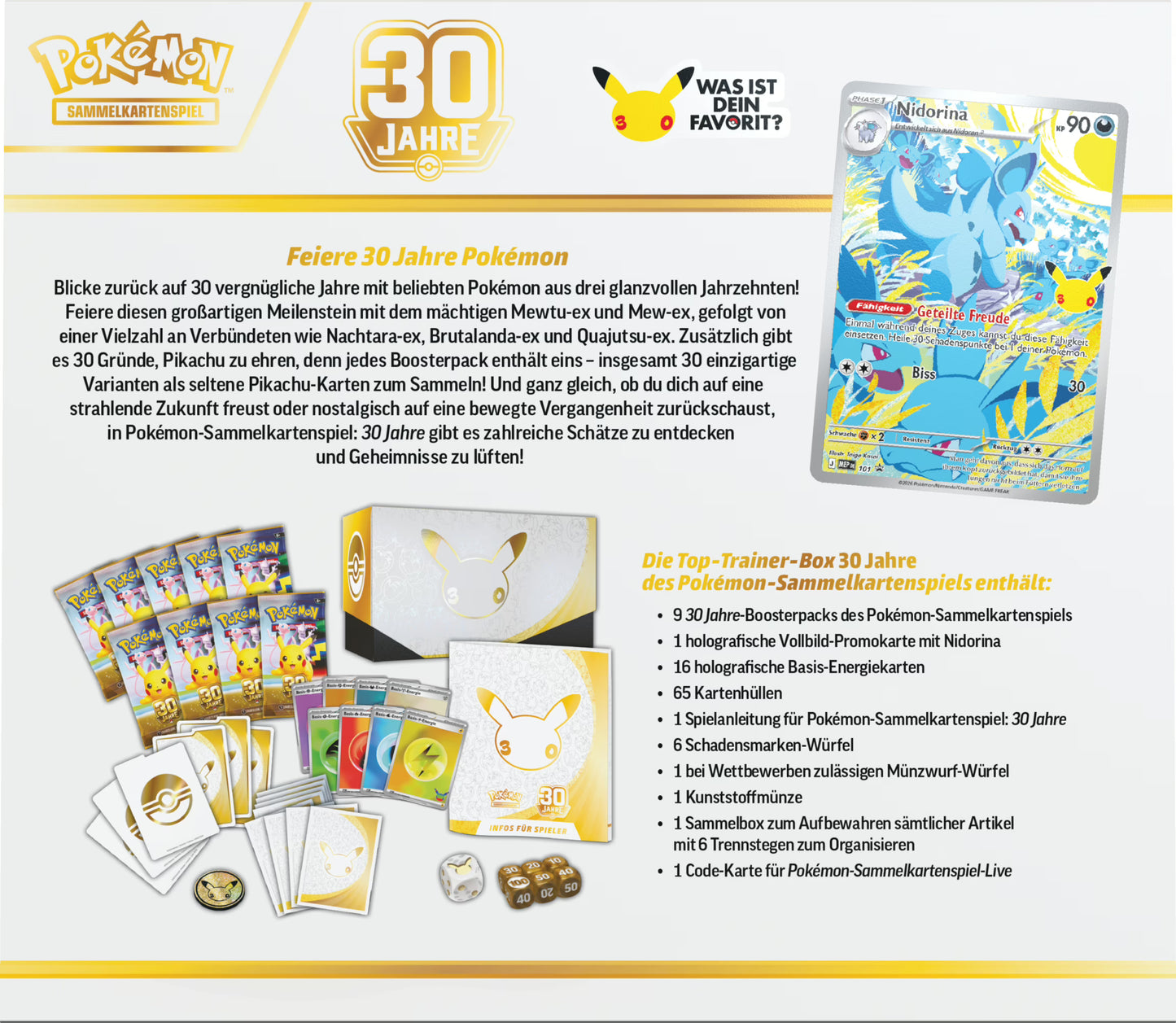 POKEMON 30 Jahre Top-Trainer-Box DE   (EVT 16. September 2026)