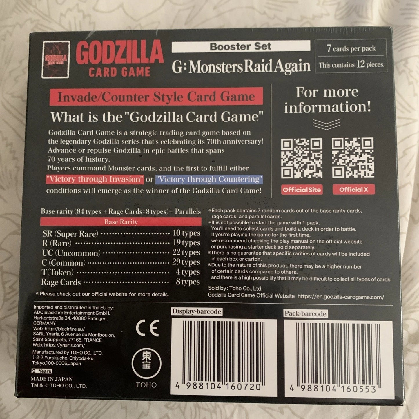 Godzilla Card Game Monsters Raid Again (BP02) Booster Box EN