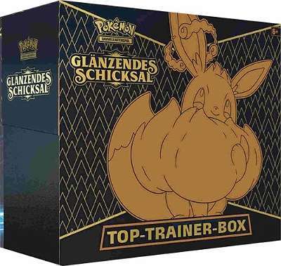 POKEMON 10 x Glänzendes Schicksal Top Trainer Box im Case