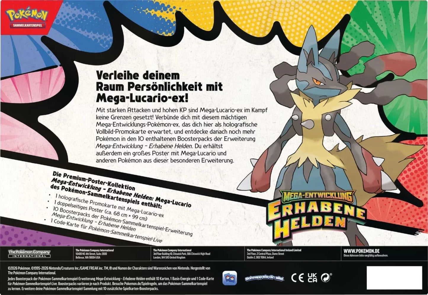 Pokemon Erhabene Helden Premium Poster Kollektion - Mega-Lucario-ex DE