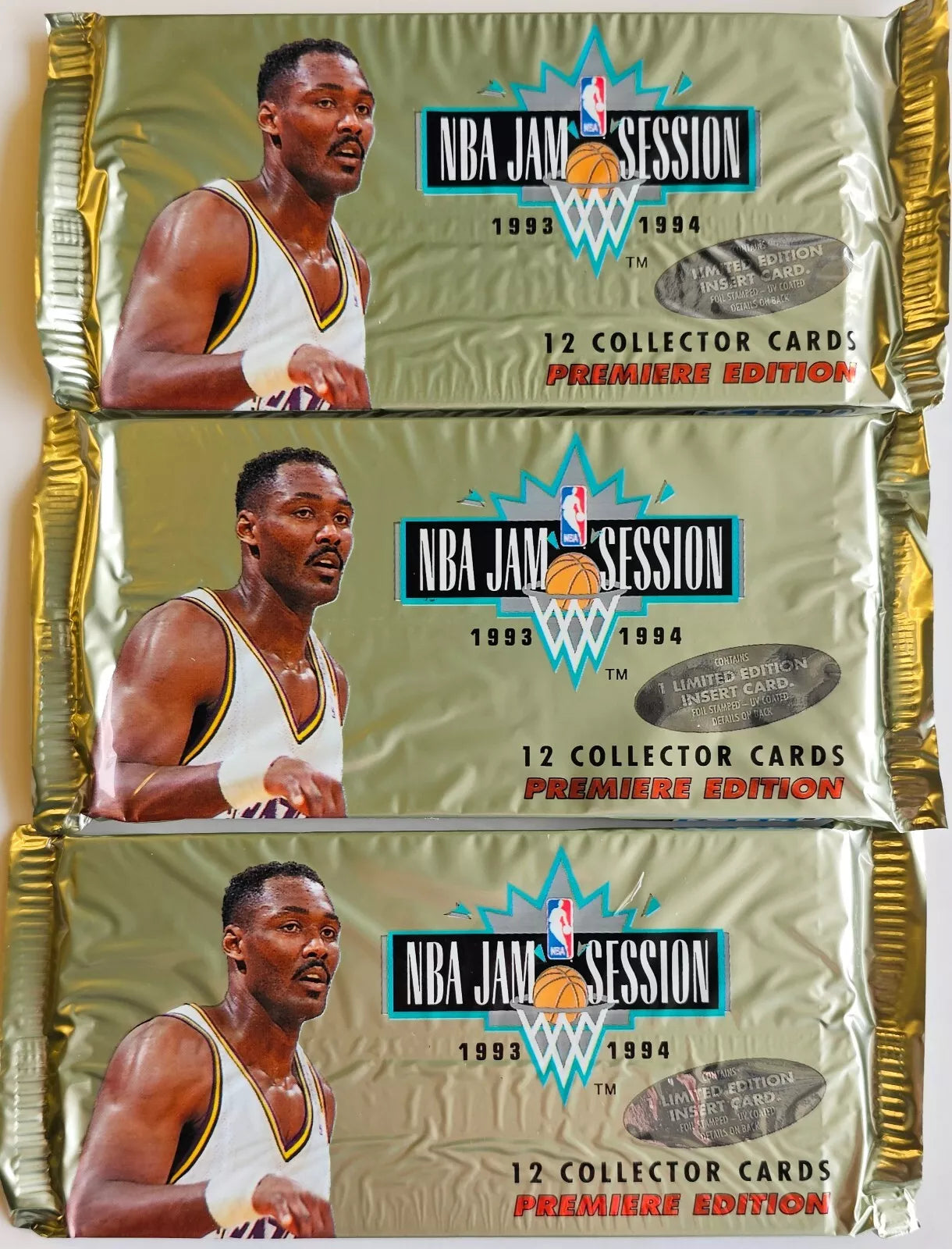 NBA 1993/94 Fleer Jam Session Premiere Edition 3 Packs