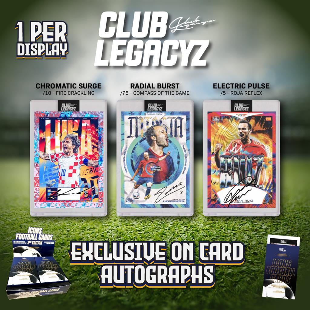 SOCCER Club Legacyz Icons 2nd Edition Football Cards Display (6 Boxes) - EN
