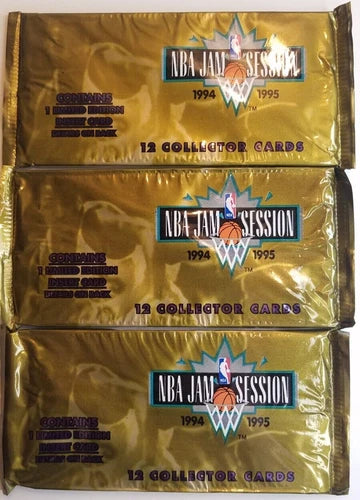 NBA 1994/95 Fleer Jam Session Premiere Edition 3 Packs  Jordan, Shaq