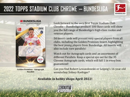 SOCCER Topps Chrome Stadium Club Bundesliga 2021/22 Hobby Box