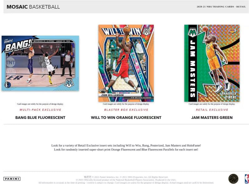 NBA Panini 2020-2021 Mosaic Basketball Blaster Box