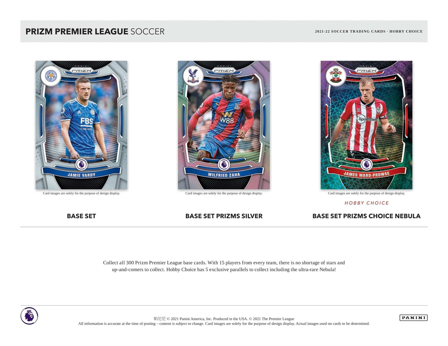 SOCCER 2021-22 Panini Prizm Premiere League Choice Card Box (1 Auto)