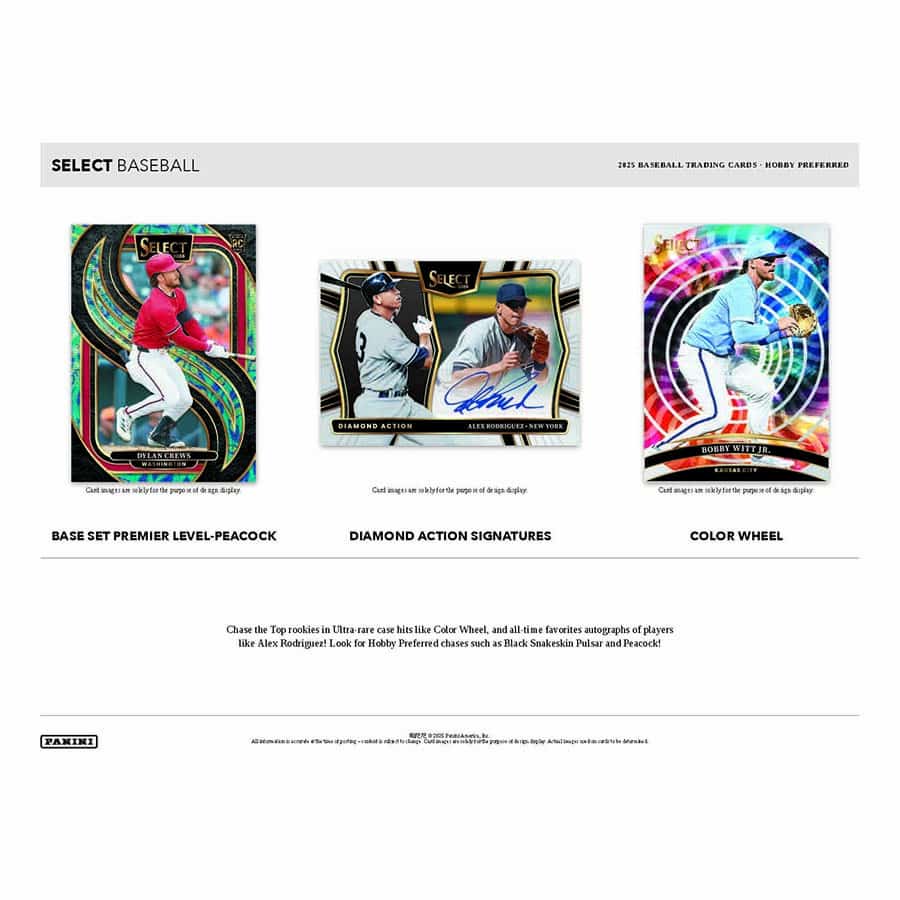 Baseball 2025 Panini Select Cards Hobby Blaster Box