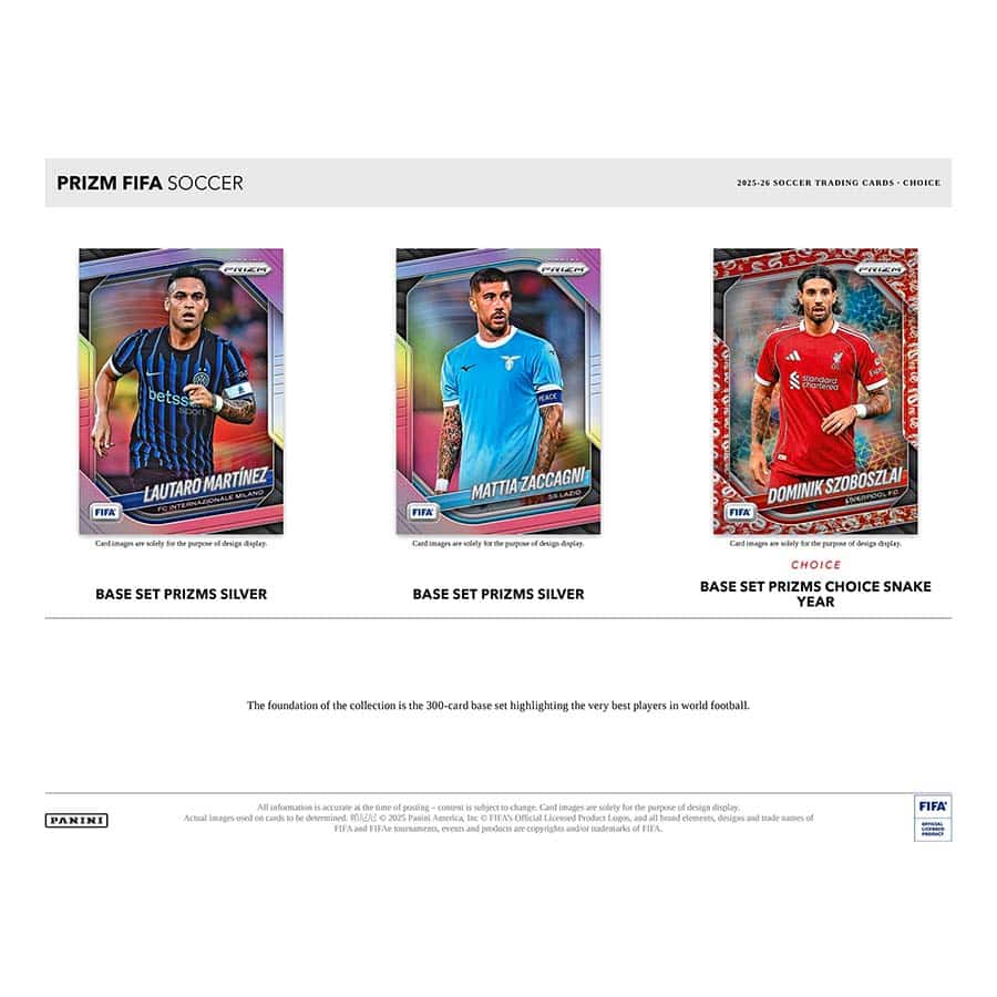 2025-26 Panini Prizm Choice FIFA Soccer Cards Box