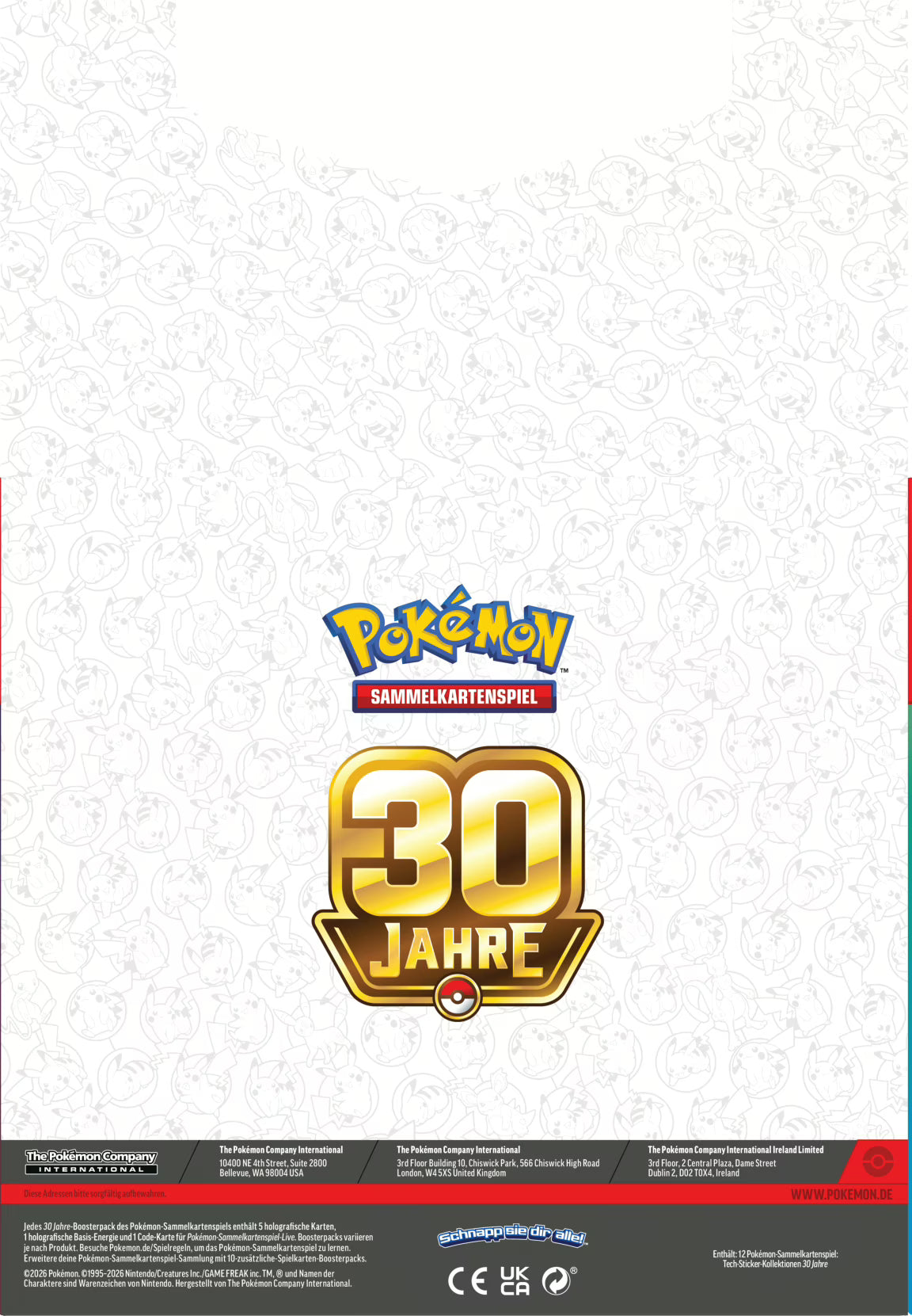 POKEMON 30 Jahre Tech-Sticker-Kollektion  DE  (EVT 16. September 2026)