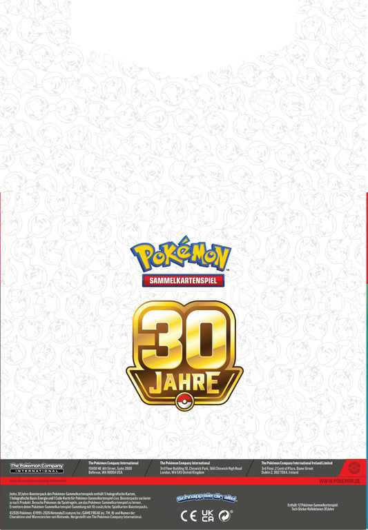 POKEMON 30 Jahre Tech-Sticker-Kollektion  DE  (EVT 16. September 2026)