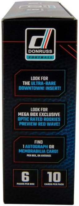 NFL 2024 Panini Donruss Football Trading Cards Mega Box (1 Auto or Memo)