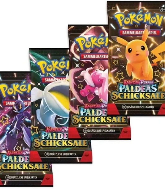 POKEMON Paldeas Schicksale 4er Booster Set DE