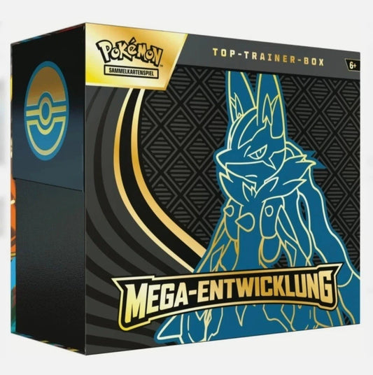 Pokemon Mega Entwicklungen Lucario Top Trainer Box DE