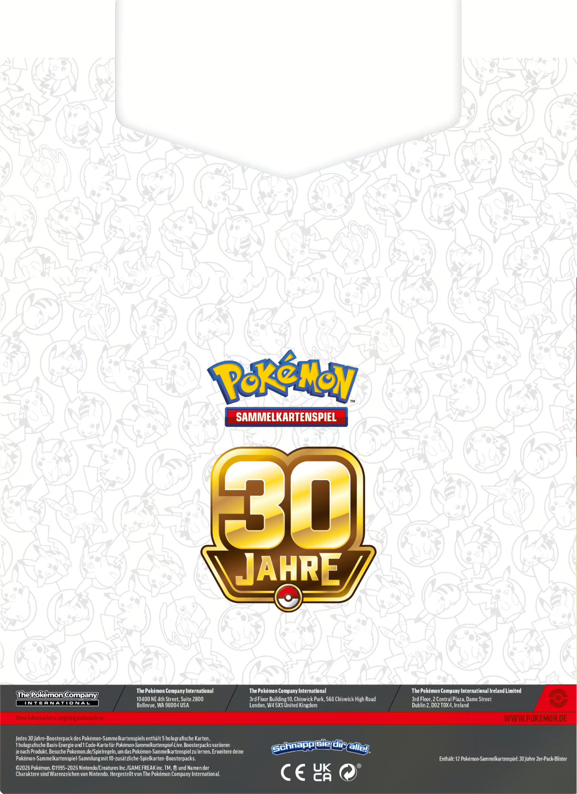 POKEMON 30 Jahre 2-Pack Blister  DE  (EVT 16. September 2026)