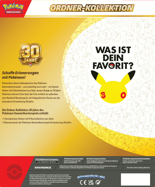 POKEMON 30 Jahre Ordner-Kollektion (EVT 16. September 2026)