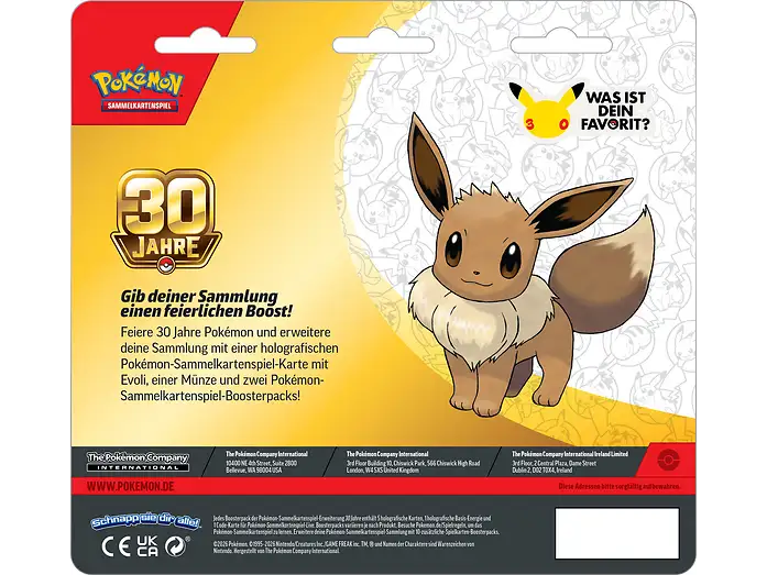 POKEMON 30 Jahre 2-Pack Blister  DE