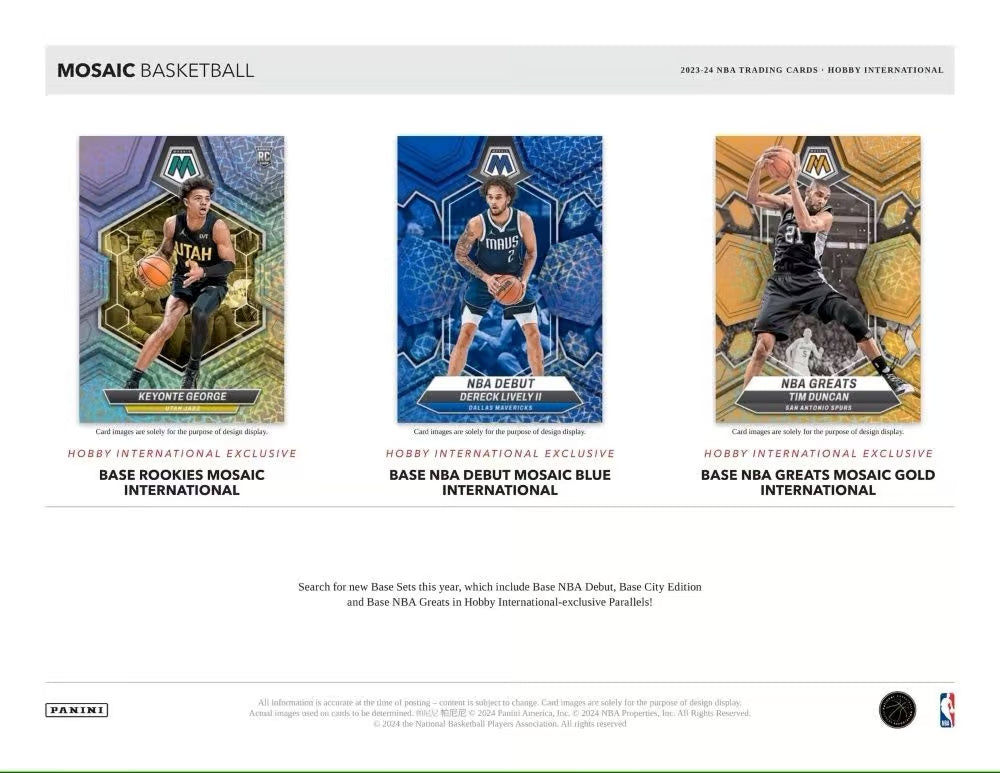 NBA 2023/24 Panini Mosaic Basketball International Hobby Box