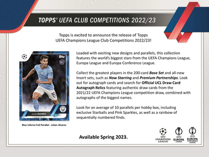 SOCCER 2022-23 TOPPS UEFA CLUB COMPETITIONS FUSSBALL HOBBYBOX