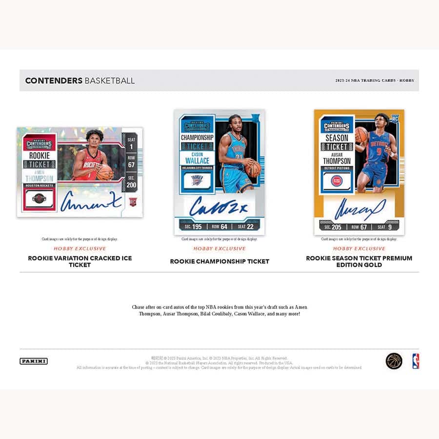 NBA 2023-24 CONTENDERS BKB hobby box (2) Autographed Cards