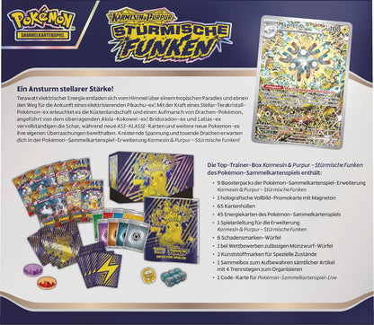 POKEMON Top-Trainer-Box Karmesin & Purpur – Stürmische Funken (Deutsch)