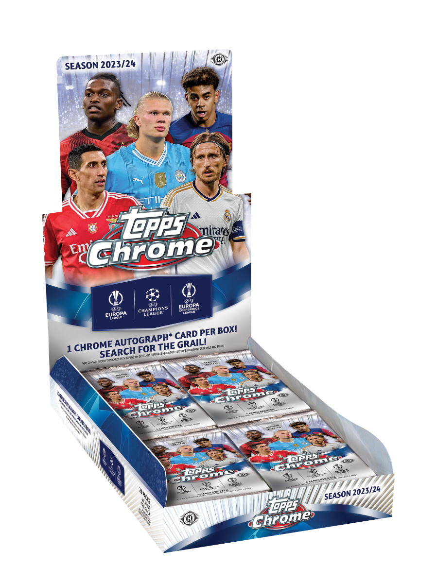 SOCCER 2023-24 Topps Chrome UEFA Club Competitions - Hobby Box