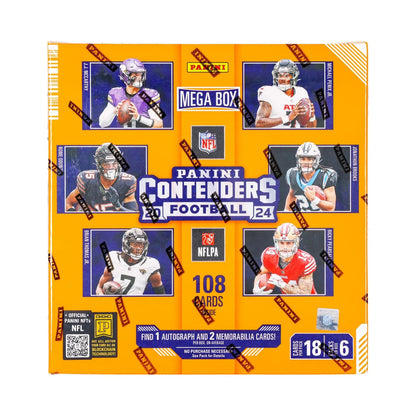NFL 2024 Panini Contenders Football mega box (1 Auto + 2 Memo)